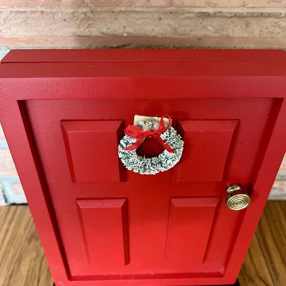 Red Door Photo Album By International Silver Co Brass Door Knob Christmas Wreath - Picture 3 of 11